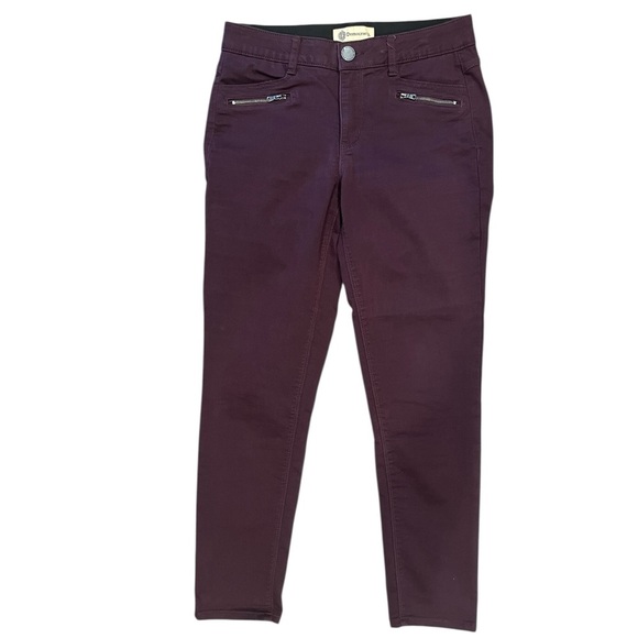 Democracy Jeans AB Technology Women’s Size 8 Purple Canvas Stretch Skinny - Picture 1 of 7